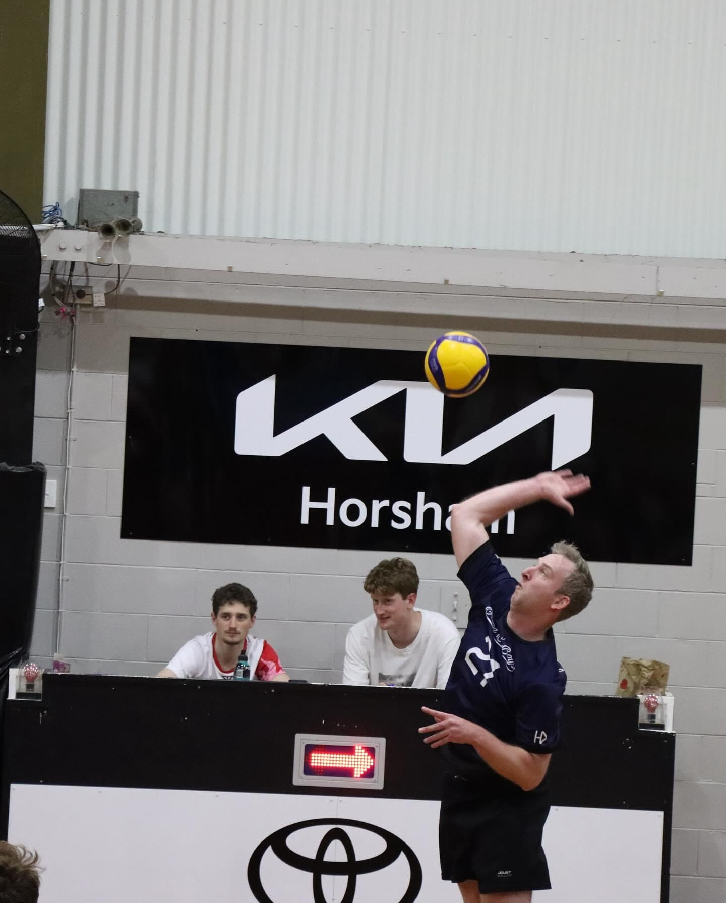 Cameron Robinson on the attack for the Good Ol’ Boys at Volleyball Horsham’s 29th annual tournament.