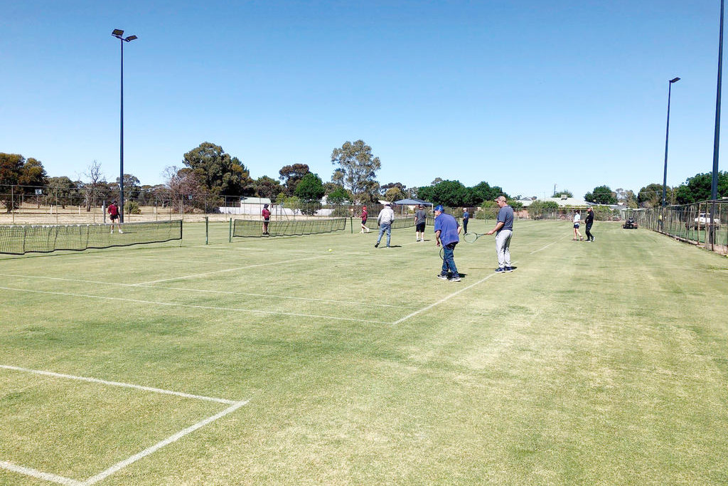 Plenty of action on the picturesque courts at the DLTC.