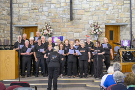 Voices of the Wimmera perform in front of guests.