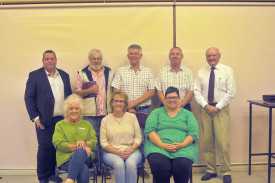 Committee: (Back from left) CEO Jason Minter, Peter Martin, Tim Hewitt, John Hadley, Ian Penny, (front from left) Carol Wilson, Trish Dovaston and Julianne Phelan.