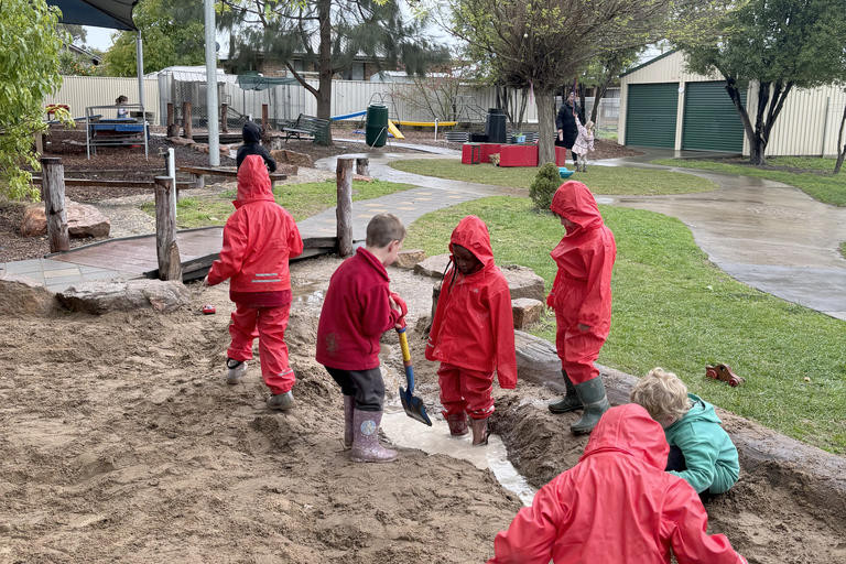 Edenhope Early Childhood Service kids are busy with outdoor activities.