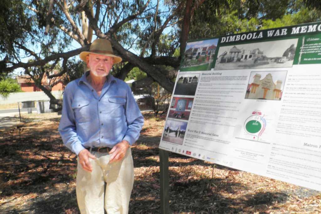 Charles Rees was proud to see the Dimboola War Memorial Interpretive Sign that unveiled in a rededication ceremony in 2019.