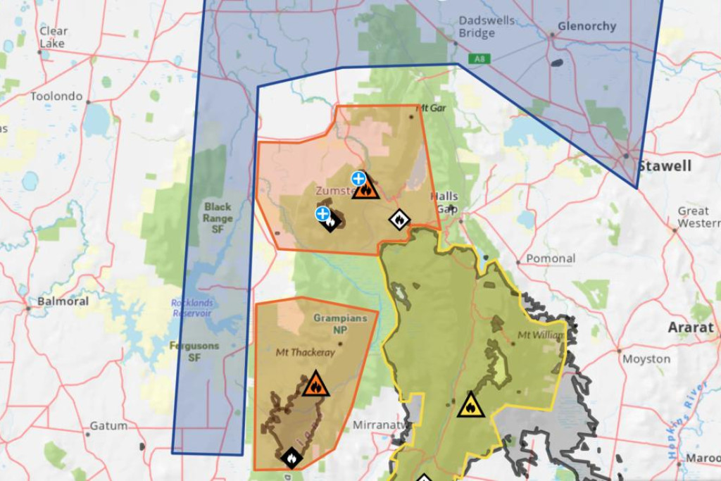 Five new fires have started in the Grampians National Park.