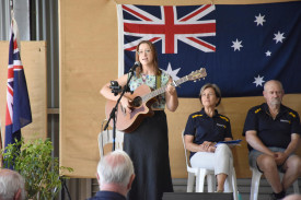 Brylie Chivell sung From Little Things Big Things Grow (Paul Kelly) and Land Down Under (Men At Work).