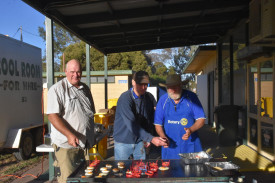 Volunteers cooking up a storm.