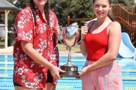 Girls aggregate winning captains of Wimmera Evelyn Lewis and Kalarni Rowe. Photo: WSC