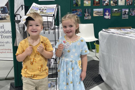 Finnick Dykes and Mia Brown enjoying the Family Day at the WMFD. Photo: SHERYL LOWE