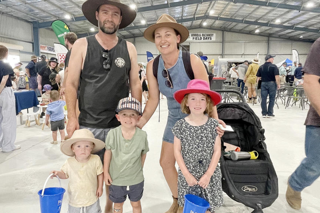 Ben, Sheena, Pearl, Paddy and Pip Rainey at the WMFD. Photo: SHERYL LOWE