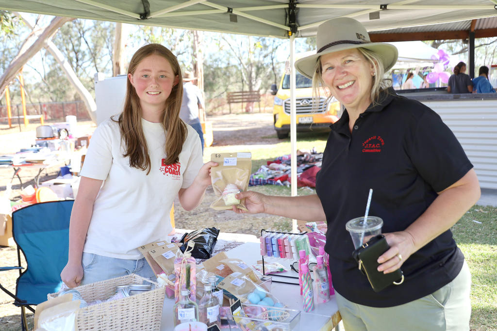 The Women of the Wimmera Jeparit Riverside Fiesta's youngest stall-holder Cianna with Jeparit Town Advisory Committee member Bec Shultz. A sea of faces flowed through town on the weekend for the inaugural Women of the Wimmera Jeparit Riverside Fiesta. Read how the event's success has buoyed organisers on page 3.