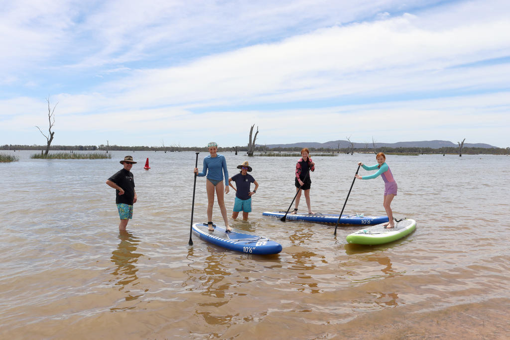 Lynch Family from Pakenham enjoying Lake Fyans near Halls Gap - Sean, Debbie and daughters Emily, Jessica and Sarah. Photo: SHERYL LOWE