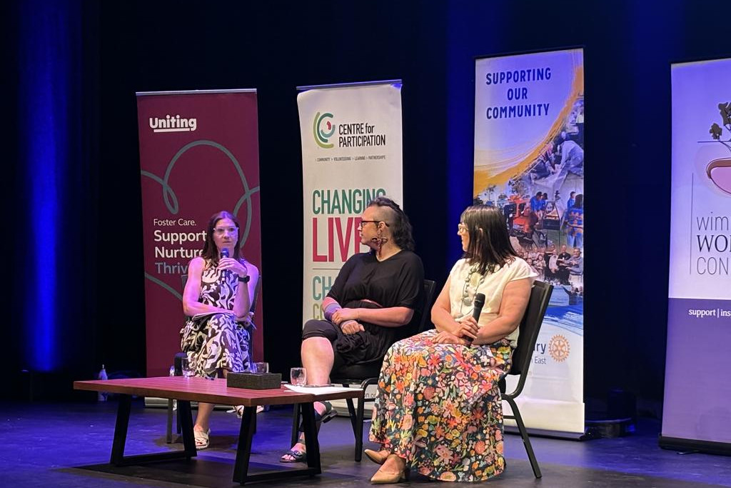 The IWD event panel comprised Emily Smith representing By Five, Carolyn Mogharbel of 1800 My Options and Shannon Hill of Women's Health Grampians.