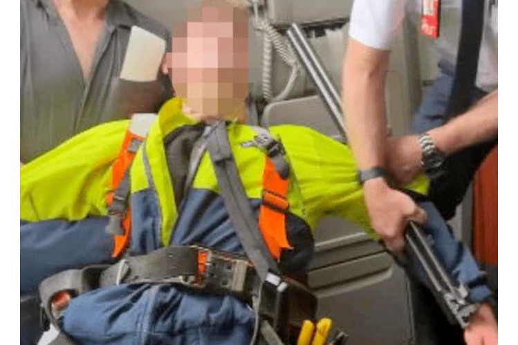 Former Minyip shearer Barry Clark detained a 17-year-old on a Jetstar flight after he saw an alleged weapon. Picture: 7NEWS