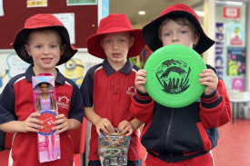 P-12 students Maryjane (grade 1), Archie (prep), Hunter (prep).
