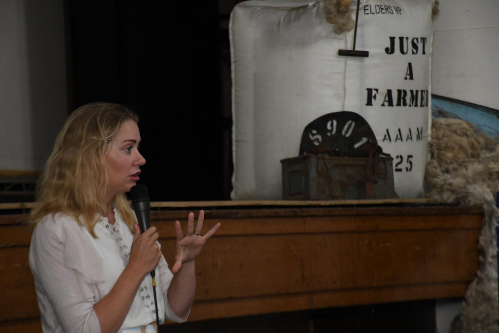Writer and actress Leila McDougall speaks to the audience after the film. Photos: DAVID WARD