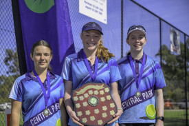 Section 1 girls, Zarah McLean, Heidi Robinson, Sienna Nitschke.