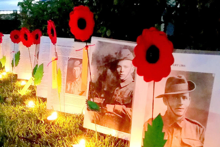 The display on Anzac Day morning will be similar to one produced in 2015 but this time will feature World War II soldiers.