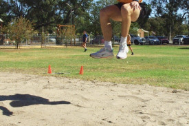 Eli Jaensch gives triple jump a go.