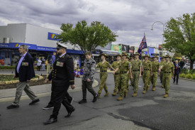 Marchers include the Australian Army’s 316 Cadet unit.