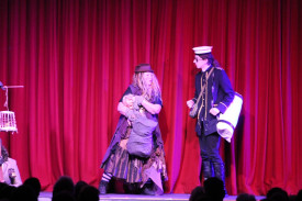 Alicia Dixon (Beggar Woman) and Isaac Arnold (Anthony).