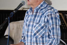 Leo Tellefoson plays in Rupanyup Memorial Hall.