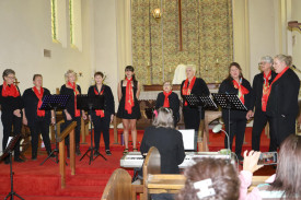 The Decibelles open the festival in a packed St Phillip’s Church. Photos: LES GRAETZ