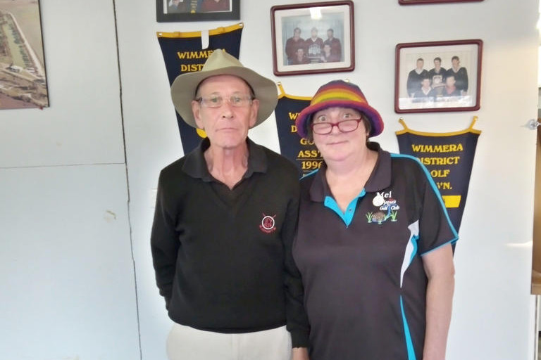 Winners of the monthly medal stroke round Tony Foley and Mel Wagener.