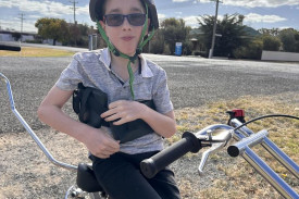 Fin on the tricycle this month.