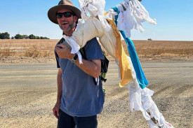 Rev James during the 2023 Pilgrimage.