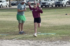 Daisy in action at triple jump.