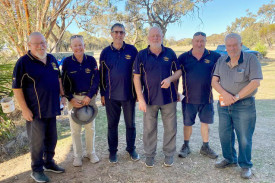 Winners Barry Cakebread, Colin Moore, Daryl Watson, Ian Hair, Anthony Jones and Rex Konig.