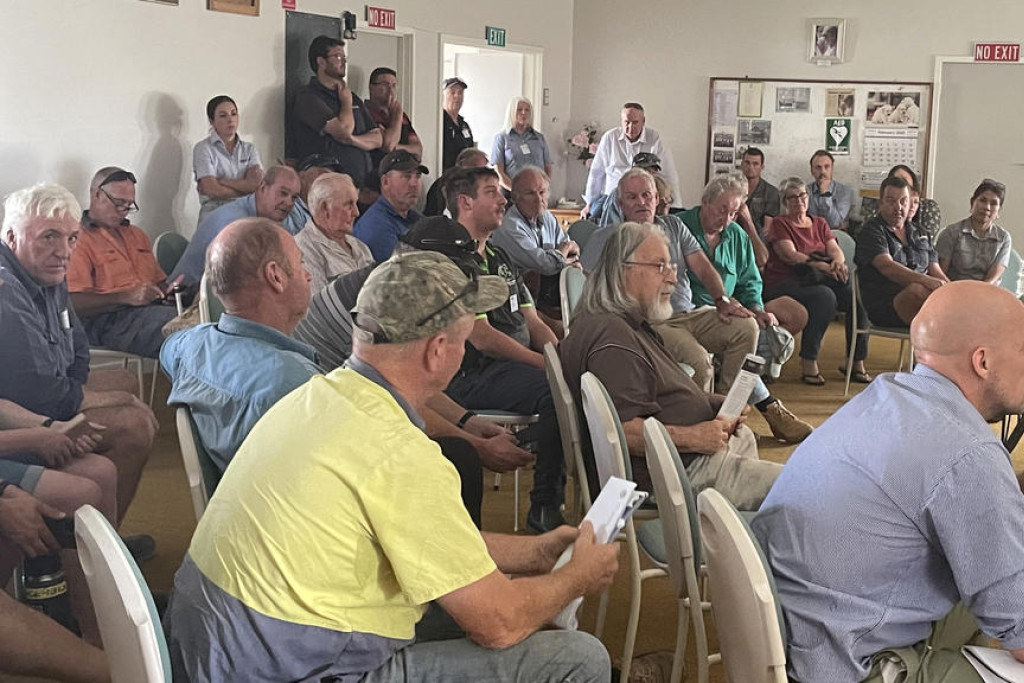 About 70 people attended the Donald mine meeting at Minyip in February