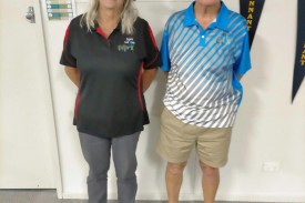 Winners Fiona Williams and Colin Moore.