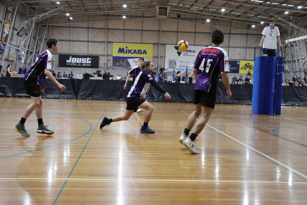 Tyler Puls in action for Phantoms in the Victorian Volleyball League.