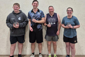 The Red group runners-up: Jasper Fagan Jr, Zac Gorman, Leon Barents and Ruth Addlem.