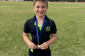 Rainbow P-12 College’s 9-10-year-old champion Nate Clugston.