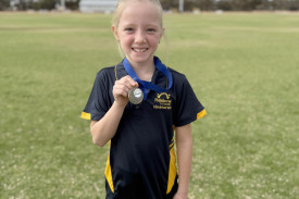 Rainbow P-12 College’s 9-10-year-old champion Jolanna Pettigrew.