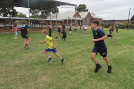 Students have fun together as they participate in sporting activities, organised by the Junior School Council.