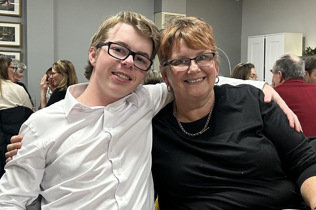 Alison Ey with her son Mitch.