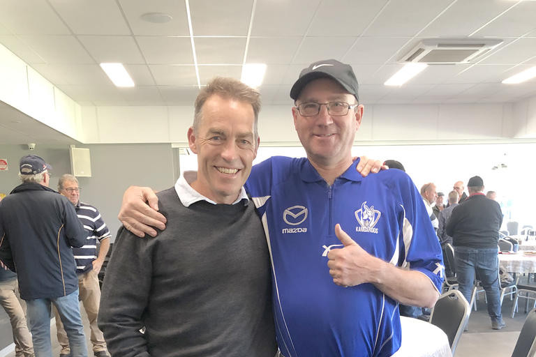 Alastair Clarkson with Darren Stephens.