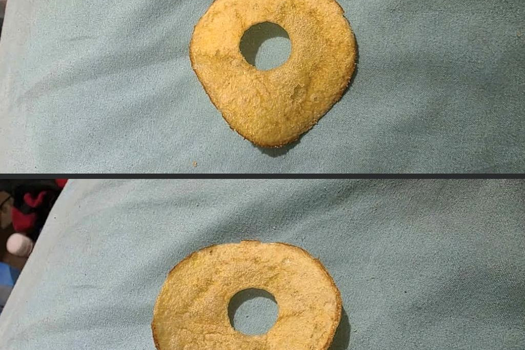 A holey potato chip was recently listed for sale on Facebook.