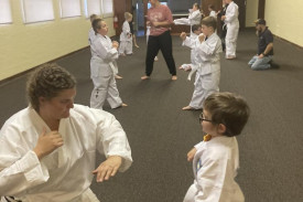 Taekwando students in Warracknabeal.