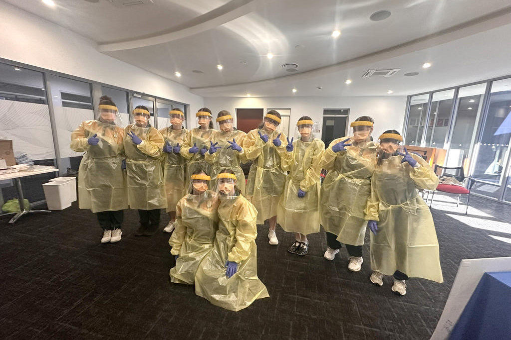 Year nine students at West Wimmera Health Service in Nhill during the program.