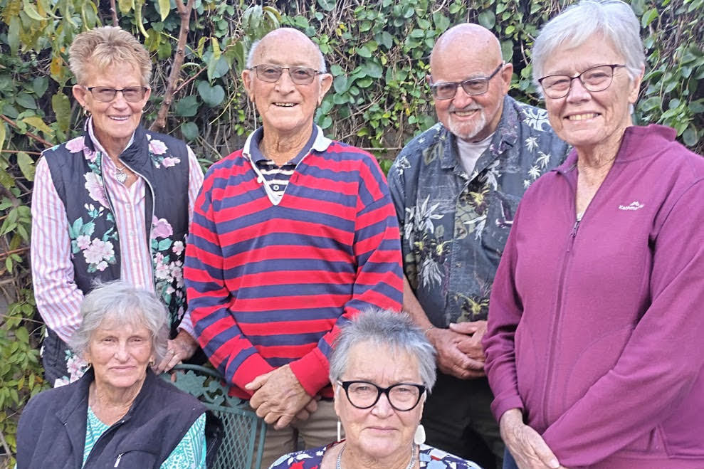 Managing the Twilight Years Committee members: Back left: Catherine Sellars, Gary Coutts, Robert Wilson, Marlene Copley, front: Jan Chivell, chair Faye Smith