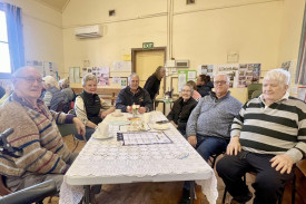 Desmond Smith, Ruth Gosling, Wayne Nitschke, Glenys Staples, Daryn Clugston and Allan Bretag attended the morning tea last Thursday.