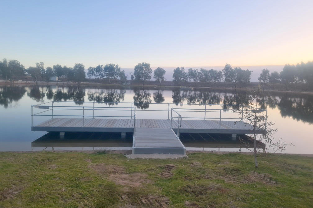 The new jetty at Rainbow Lake is now in place with an all-abilities access path to be completed soon.