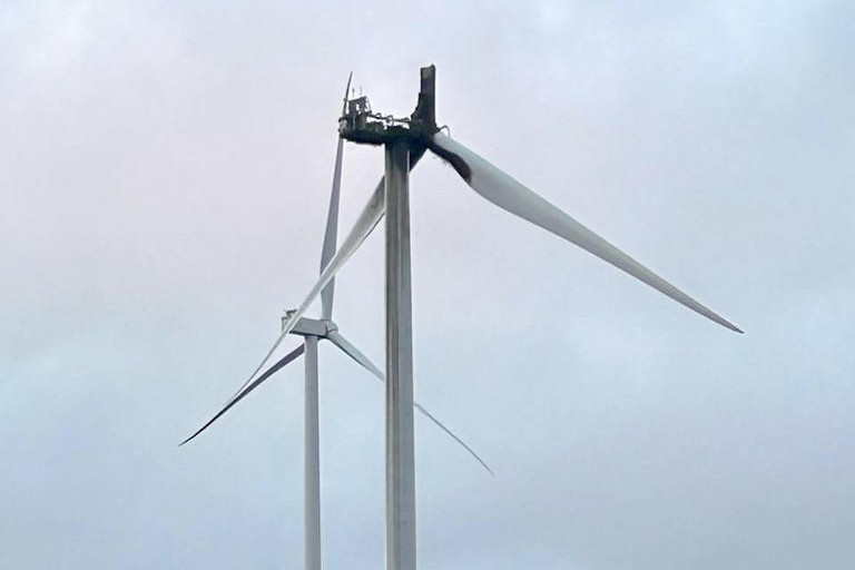 Bulgana Wind Farm turbine fire - seven appliances attended.