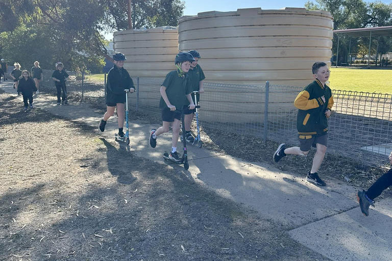 Students had the choice to walk, run or ride during the Funrun and Wheelathon.