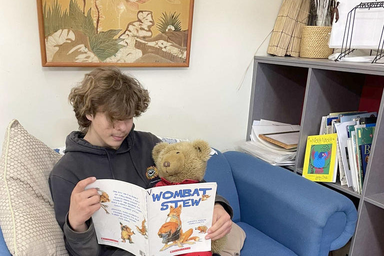 WImmera Lutheran College year 10 work experience student Noah Eilola enjoyed his week at the Warracknabeal Memorial Kindergarten. Photo: SUPPLIED