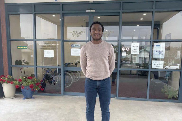 Wimmera Lutheran College student Emmanuel Amilegbe, 16, spent a week at GraceLand clinic in Dimboola as part of his work experience.
