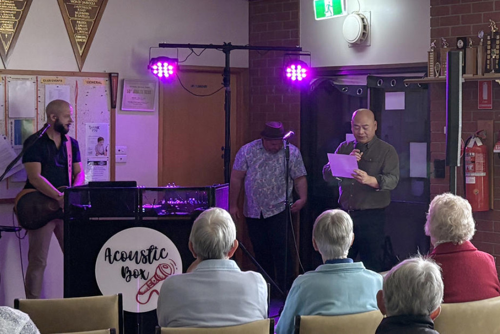 Hindmarsh Shire Council's deputy mayor Chan Uoy welcomes attendees.